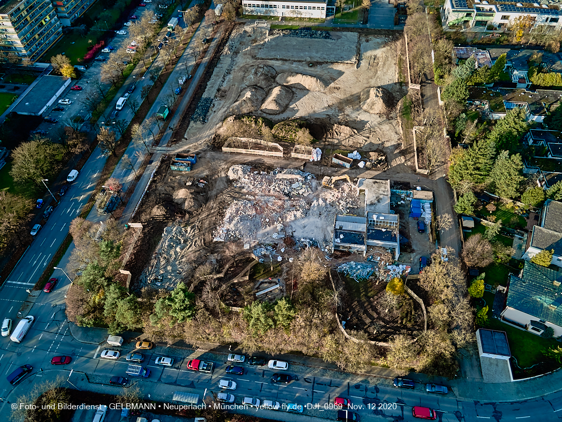 12.11.2020 - Baustelle der neuen Grundschule am Karl-Marx-Ring in Neuperlach